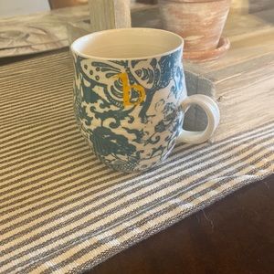 Anthropologie Initial Coffee Mug